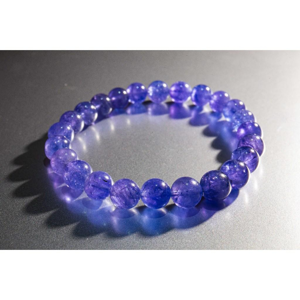 【海洋靈氣】頂級丹泉石手鍊7.5mm✨坦桑石｜極致深靛藍寶石光澤｜開發直覺與提升頻率｜啟動眉心輪與頂輪｜晶心書蘊-細節圖9