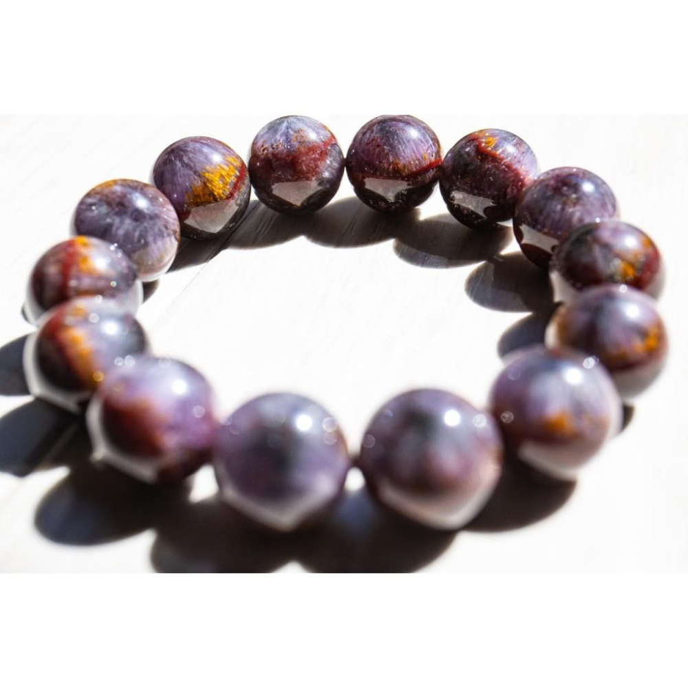 【頂級珍藏】四色極光23達碧茲手鍊15mm✨72.62g附證書｜稀有星芒結構｜全方位能量｜招財避邪｜現貨實拍｜晶心書蘊-細節圖3