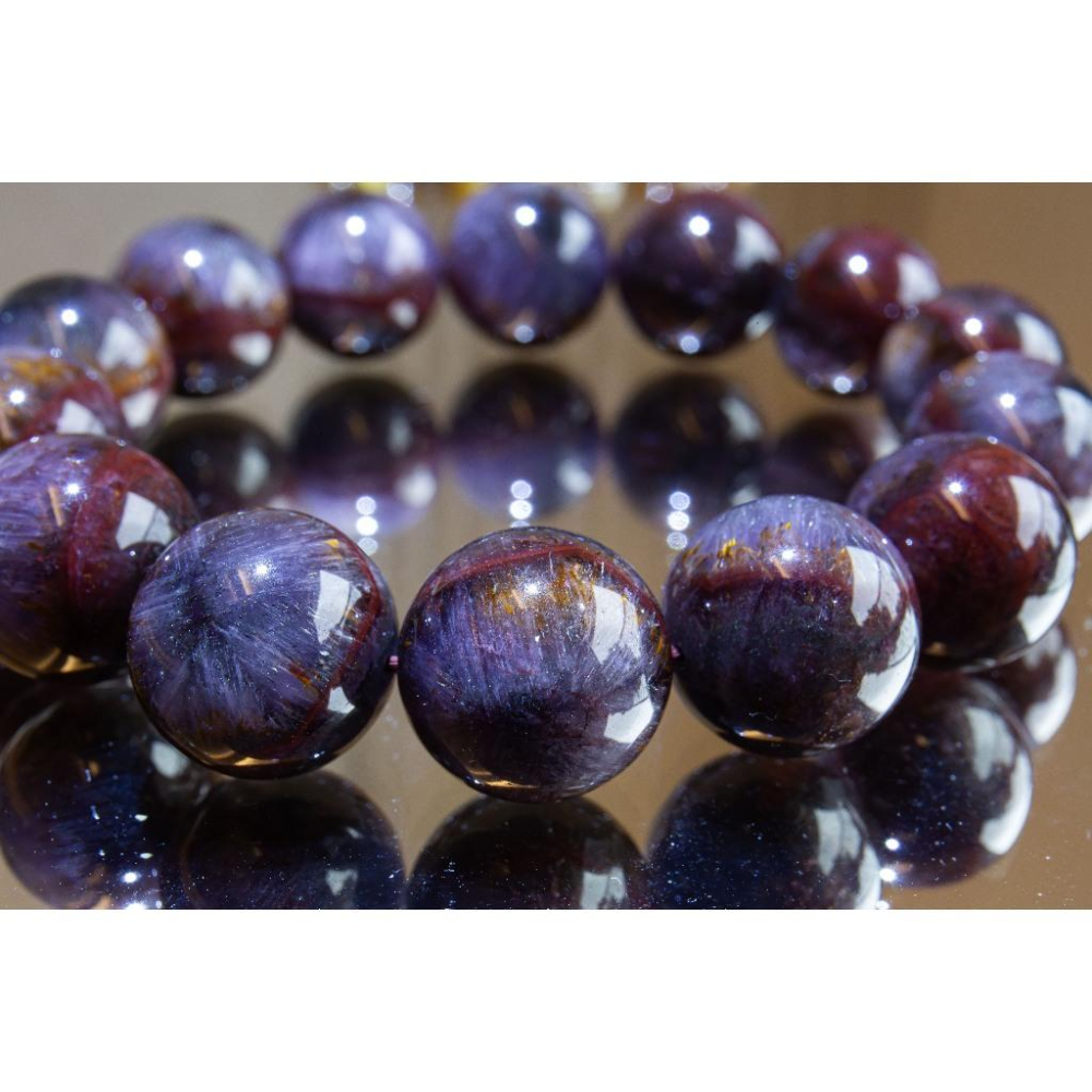 【頂級珍藏】四色極光23達碧茲手鍊15mm✨72.62g附證書｜稀有星芒結構｜全方位能量｜招財避邪｜現貨實拍｜晶心書蘊-細節圖7