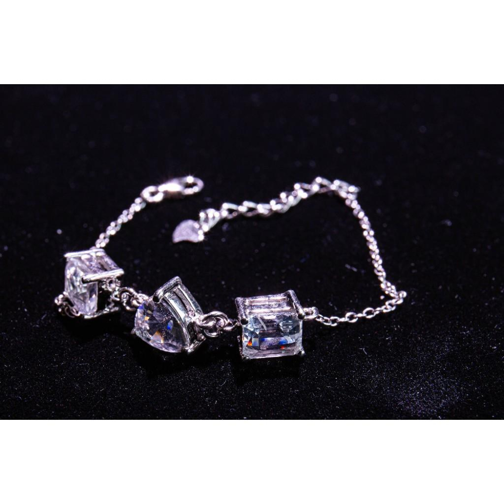【矽鈹石】高頻手鍊7ct✨極致冰透戒面硅鈹石｜地表最高震頻｜附證書｜開啟頂輪松果體顯化力量｜925銀包邊淨重5.25g-細節圖7