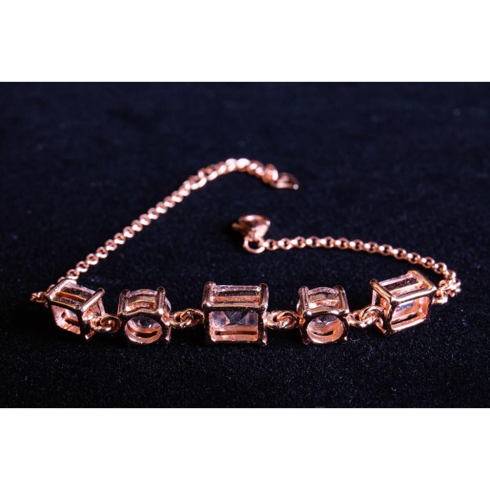 【矽鈹石】高頻玫瑰金手鍊6.5ct✨戒面等級硅鈹石｜開啟全脈輪靈魂連結｜附證書｜時尚靈性兼具925純銀鑲嵌｜晶心書蘊-細節圖7