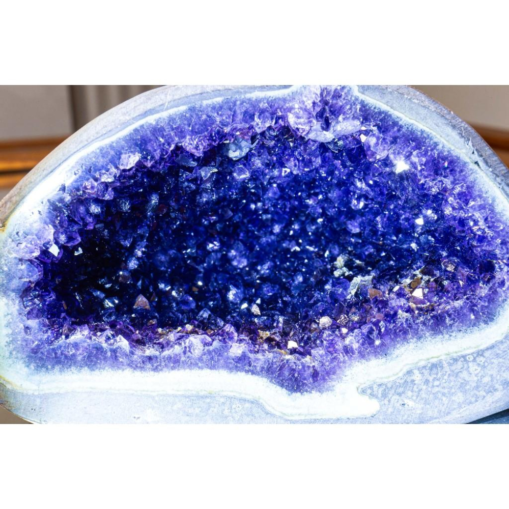 【紫水晶】錢袋子擺件836g✨重磅紫晶牙｜招財聚氣鎮宅守護｜守護財庫開運擺件｜深邃濃郁色澤｜現貨實拍｜晶心書蘊-細節圖2