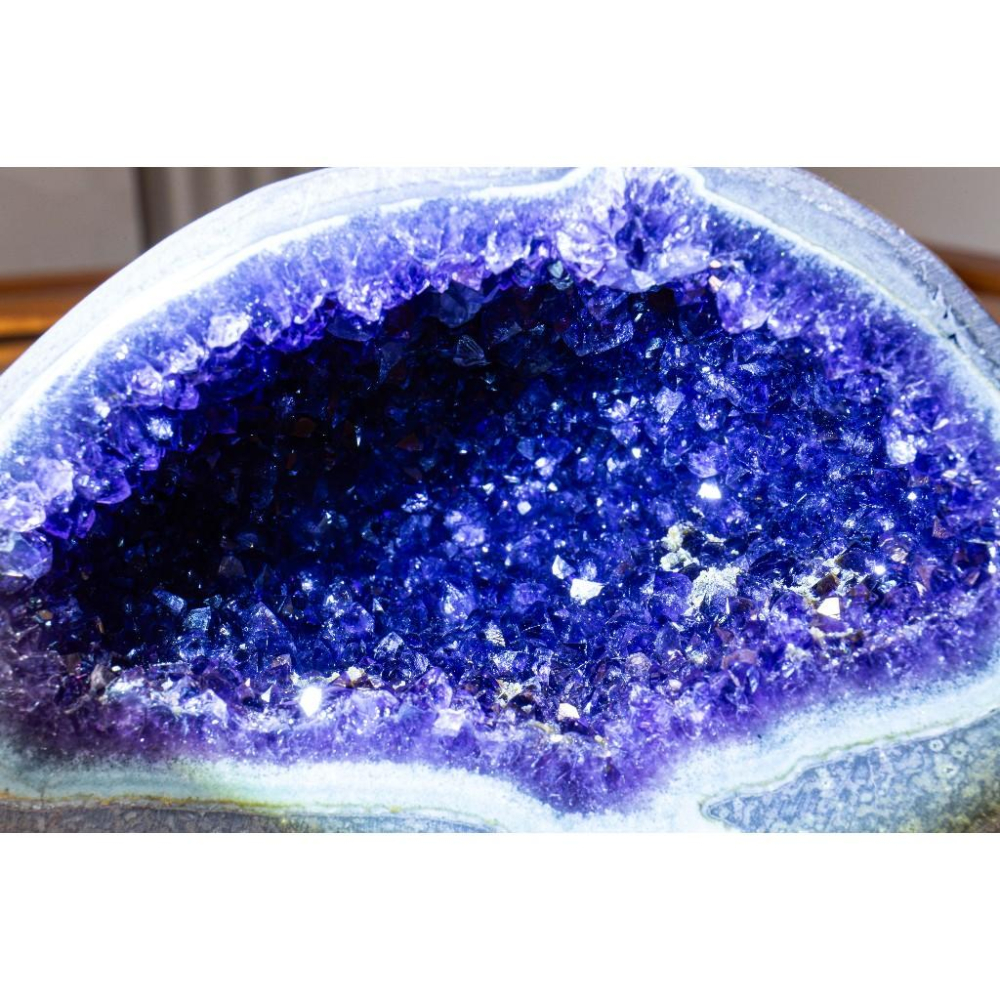 【紫水晶】錢袋子擺件836g✨重磅紫晶牙｜招財聚氣鎮宅守護｜守護財庫開運擺件｜深邃濃郁色澤｜現貨實拍｜晶心書蘊-細節圖3