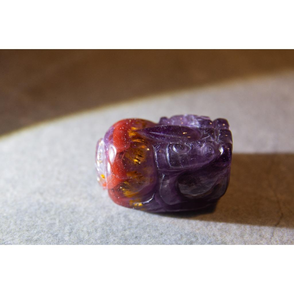 【極光23】頂級貔貅21mm✨四色共生招財顯化｜全方位能量修護｜紫晶黃磷鐵礦避邪擋煞守護神獸｜現貨實拍｜晶心書蘊-細節圖4
