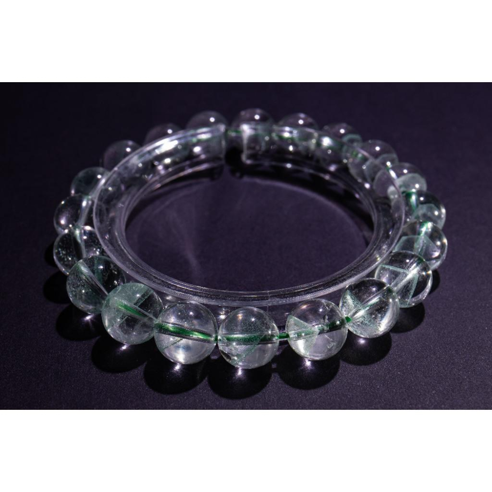 【翠幽靈】金字塔手串9.6mm✨25.18g正宗成色｜主打正財事業成功｜極致冰透全淨體｜附鑑定證書｜晶心書蘊-細節圖7