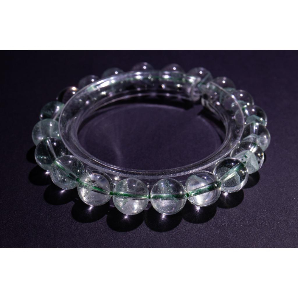 【翠幽靈】金字塔手串9.6mm✨25.18g正宗成色｜主打正財事業成功｜極致冰透全淨體｜附鑑定證書｜晶心書蘊-細節圖9
