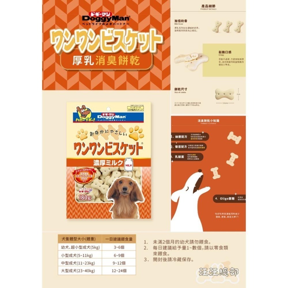 匠寵【日本 DoggyMan】犬用健康消臭餅乾/乳酸菌/oligo寡糖/食物纖維/低脂/消臭/絲蘭/口臭便臭體臭-細節圖6