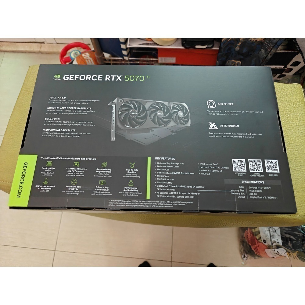 MSI 微星 RTX 5070 Ti 16G SHADOW 3X OC顯示卡~台南面交現金價31000元-細節圖2