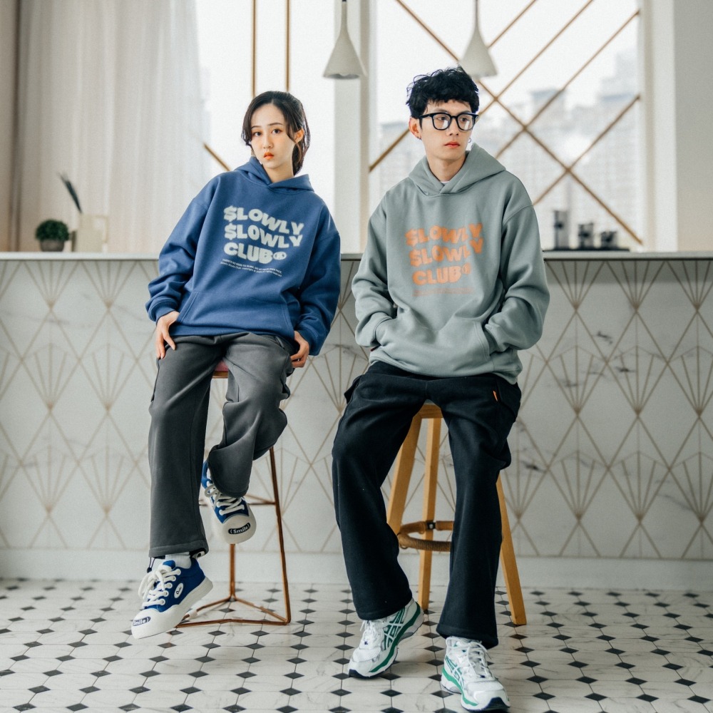 慢吞吞半色調網點寶寶絨帽T 帽踢 大學t-細節圖2