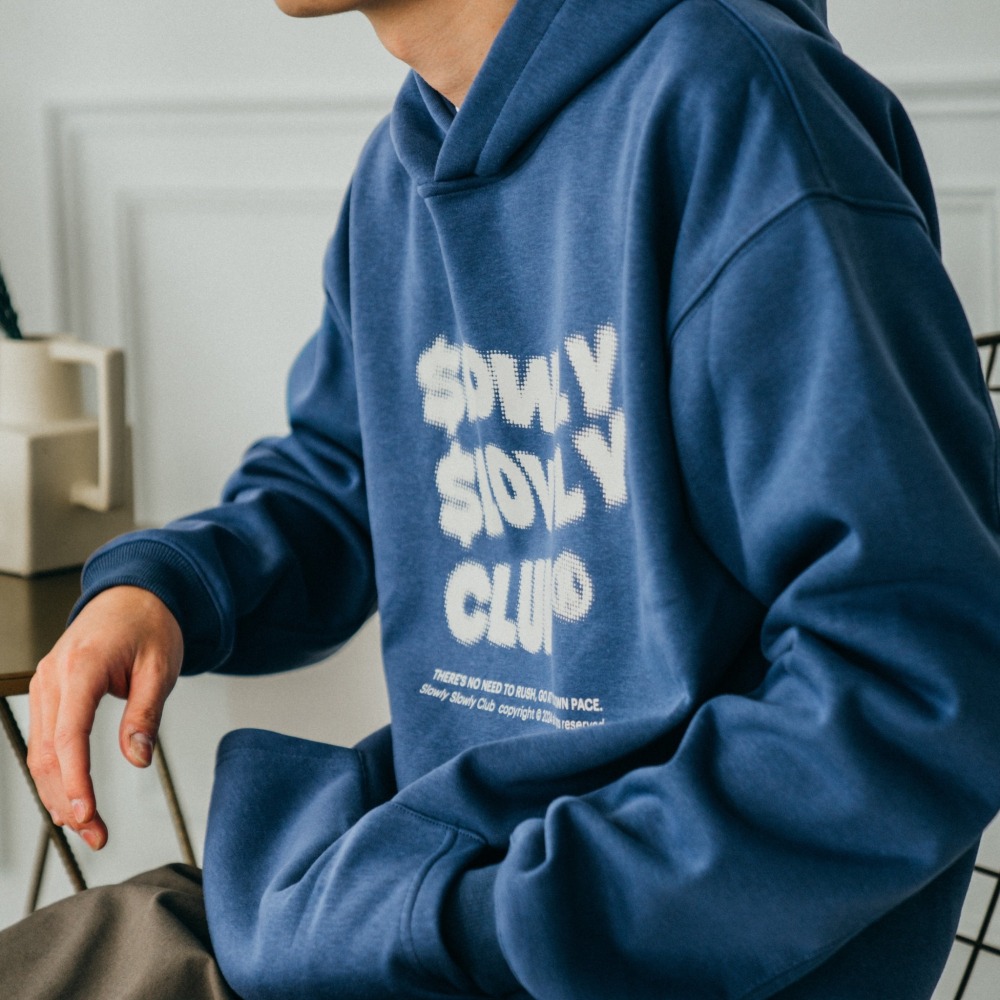 慢吞吞半色調網點寶寶絨帽T 帽踢 大學t-細節圖5