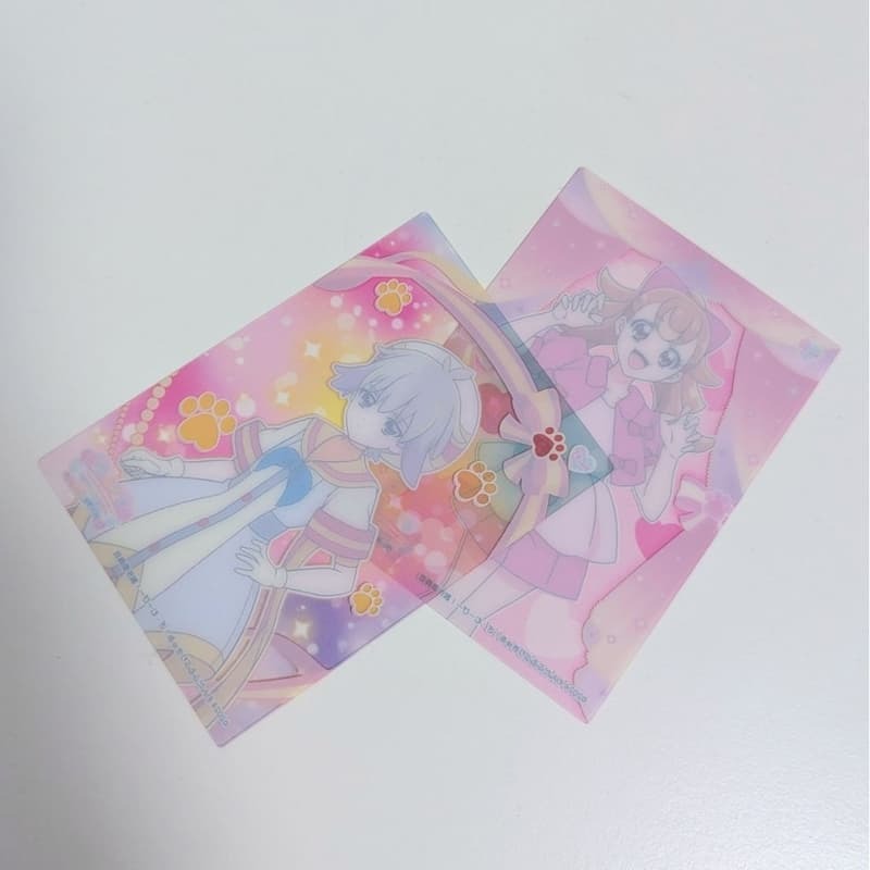 兩張一起賣 光之美少女 美妙寵物 食玩 透明 卡片 Wonderful Precure 犬飼 麥 兔山 大福-細節圖2
