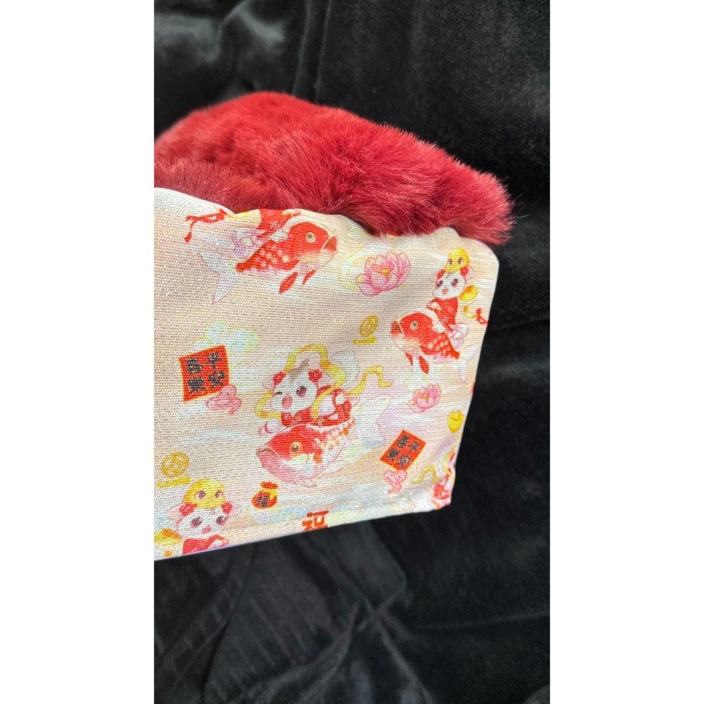 特別訂製款~新春蜜袋鼯304不鏽鋼套式掛籃框窩仿獭兔绒長毛厚實睡窩純手工-細節圖4