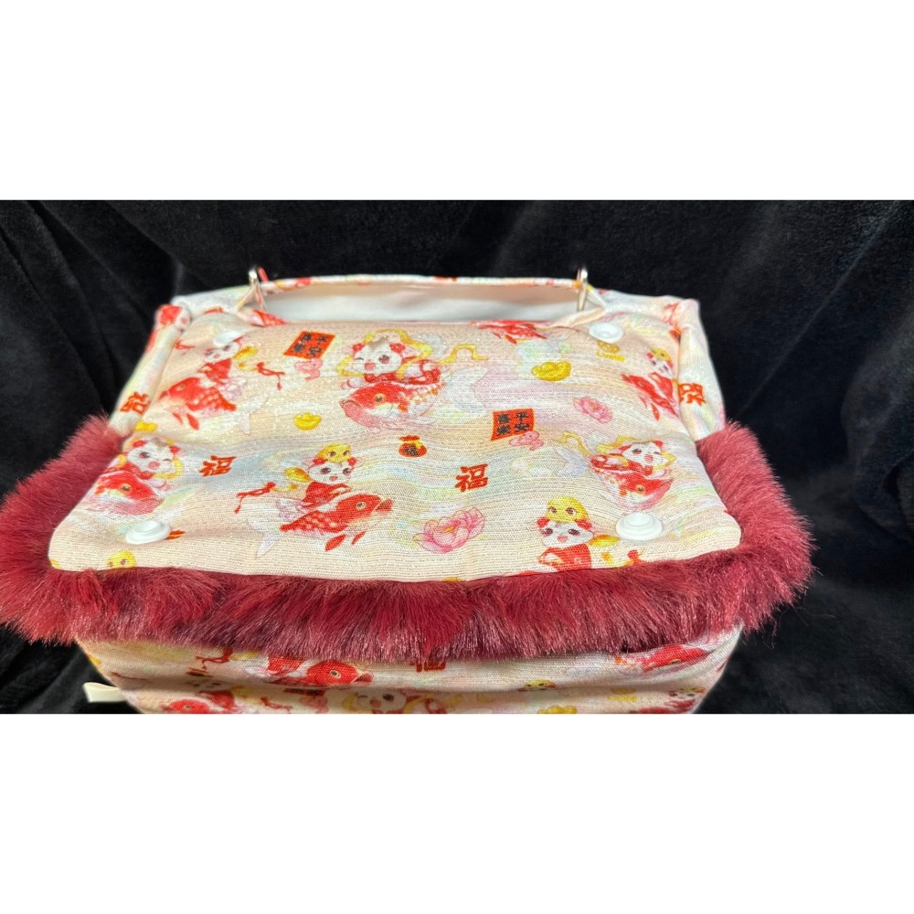 特別訂製款~新春蜜袋鼯304不鏽鋼套式掛籃框窩仿獭兔绒長毛厚實睡窩純手工-細節圖5