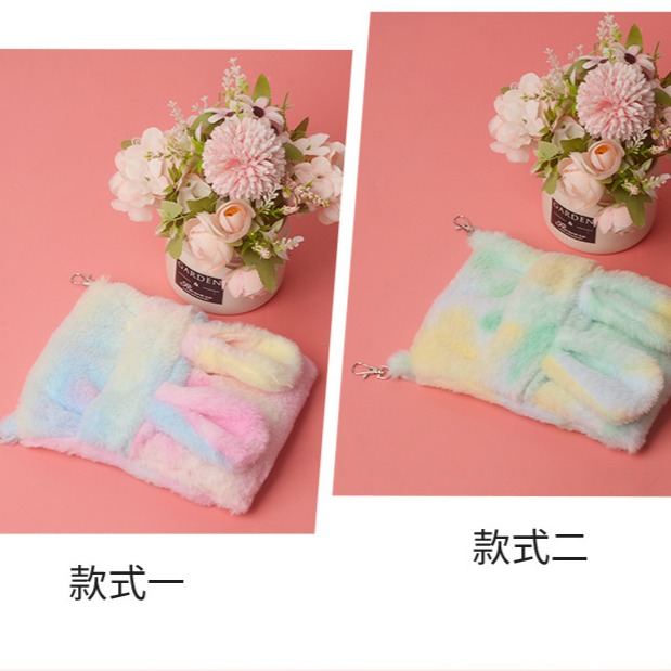 蜜袋鼯吊床 蜜袋鼯睡窩 口袋睡窩 蜜袋鼯睡袋 水晶絨布 扎染布窩 花栗鼠窩 水晶绒睡袋 仿兔毛 不勾腳-細節圖2