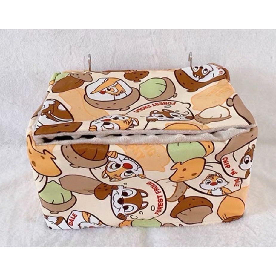 現貨當天出寵物掛藍窩不鏽鋼長方形掛藍窩 蜜袋鼯扇形掛藍睡窩/長方形睡籃/掛藍套/扇形掛藍套/豆豆絨-規格圖2