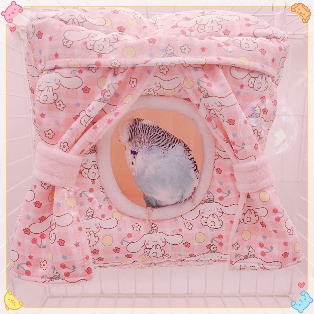 手工製作系列~蜜袋鼯 鸚鵡 文鳥 牡丹 和尚 虎皮 保暖厚棉窩-細節圖11