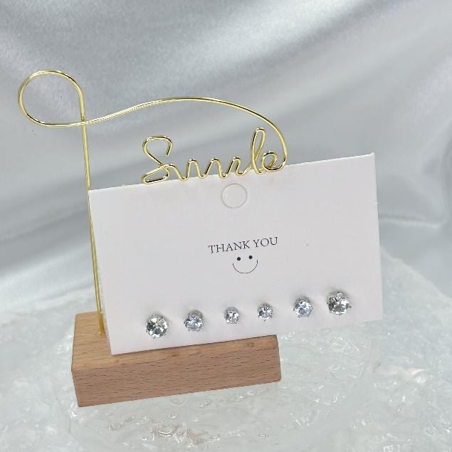 ｜原野生活CWhisper｜現貨簡約百搭鑽石現貨3件組耳針耳飾耳釘耳環耳鉤-細節圖2