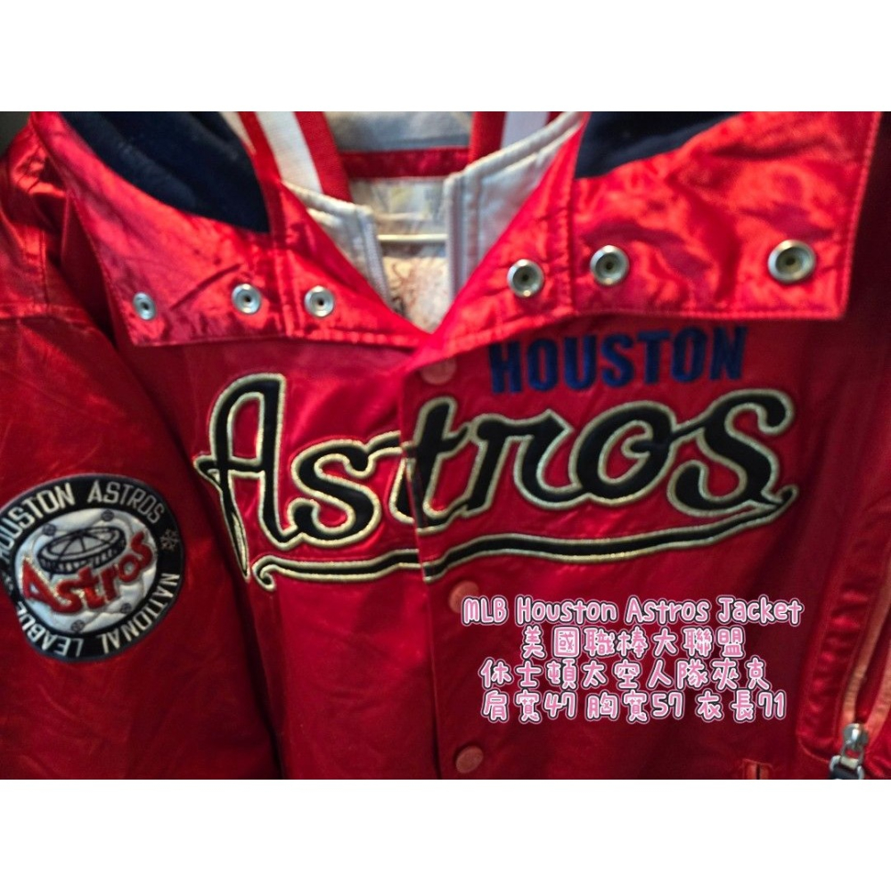 MLB Houston Astros Jacket 美國職棒大聯盟 休士頓太空人隊夾克 肩寬47 胸寬57 衣長71-細節圖5