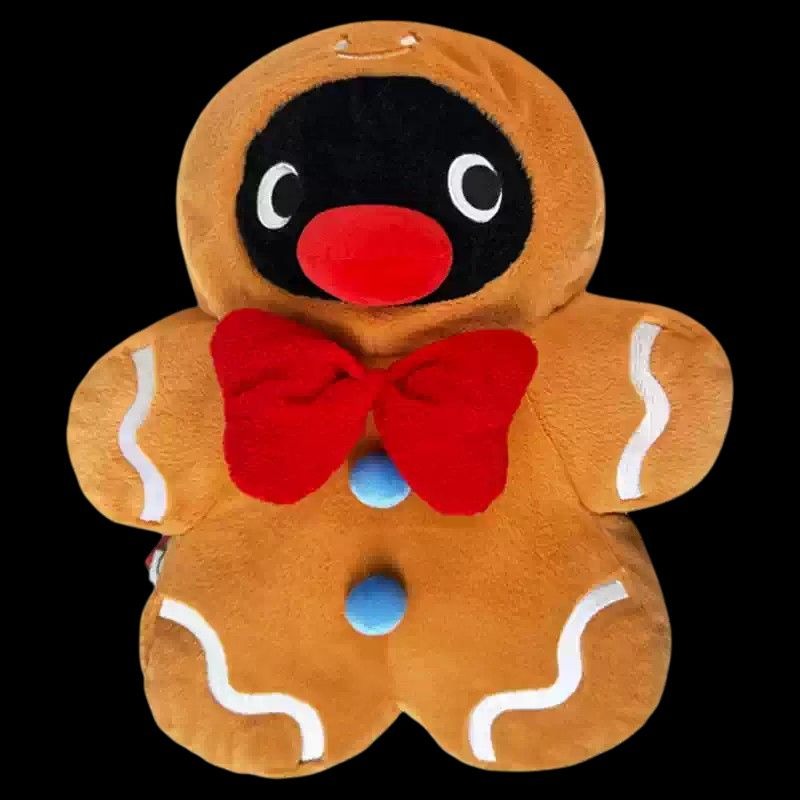 Pingu 企鵝家族聖誕系列薑餅人造型 玩偶 背包-細節圖2