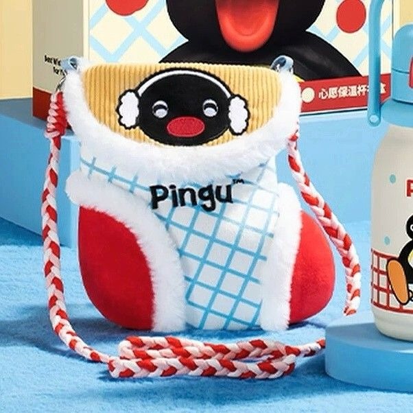 馬克圖布Pingu 企鵝家族 保溫杯杯套 小包16+13.5公分 背帶長60公分-細節圖5