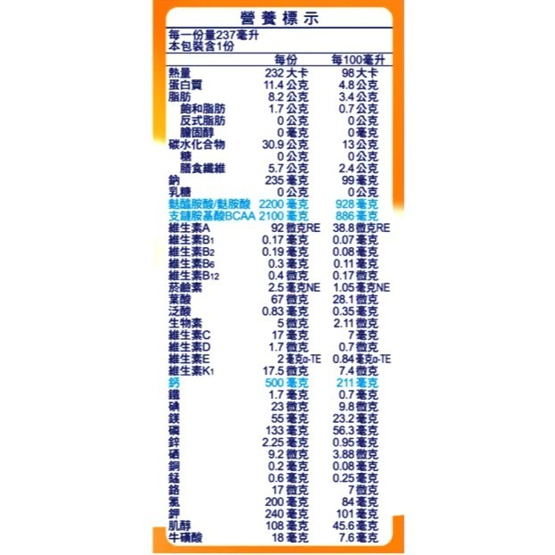 佳倍優 元氣高鈣(減甜)237mlx24瓶/箱(2026/11)-細節圖2