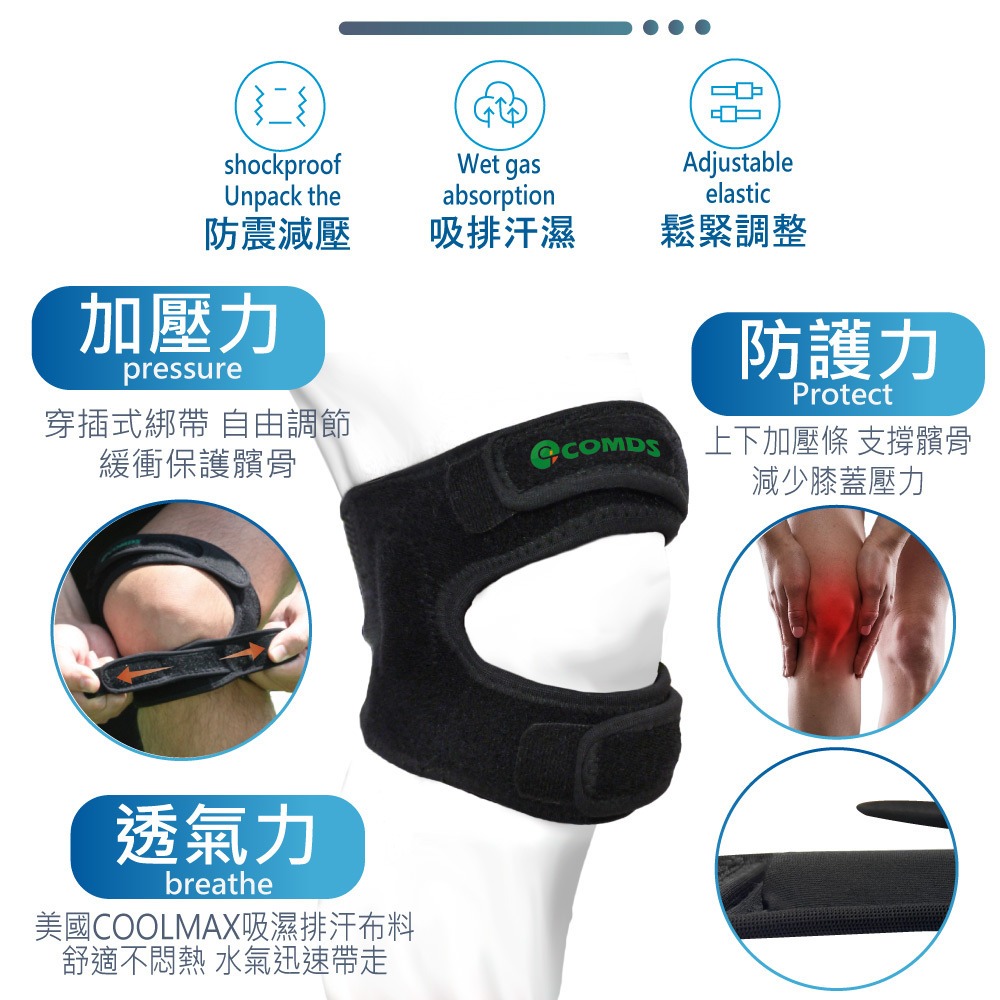 【康得適-COMDS】雙帶型護膝 VU-02-細節圖3