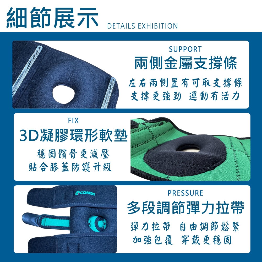 【康得適-COMDS】開放式TPR護膝 VU-701-細節圖4