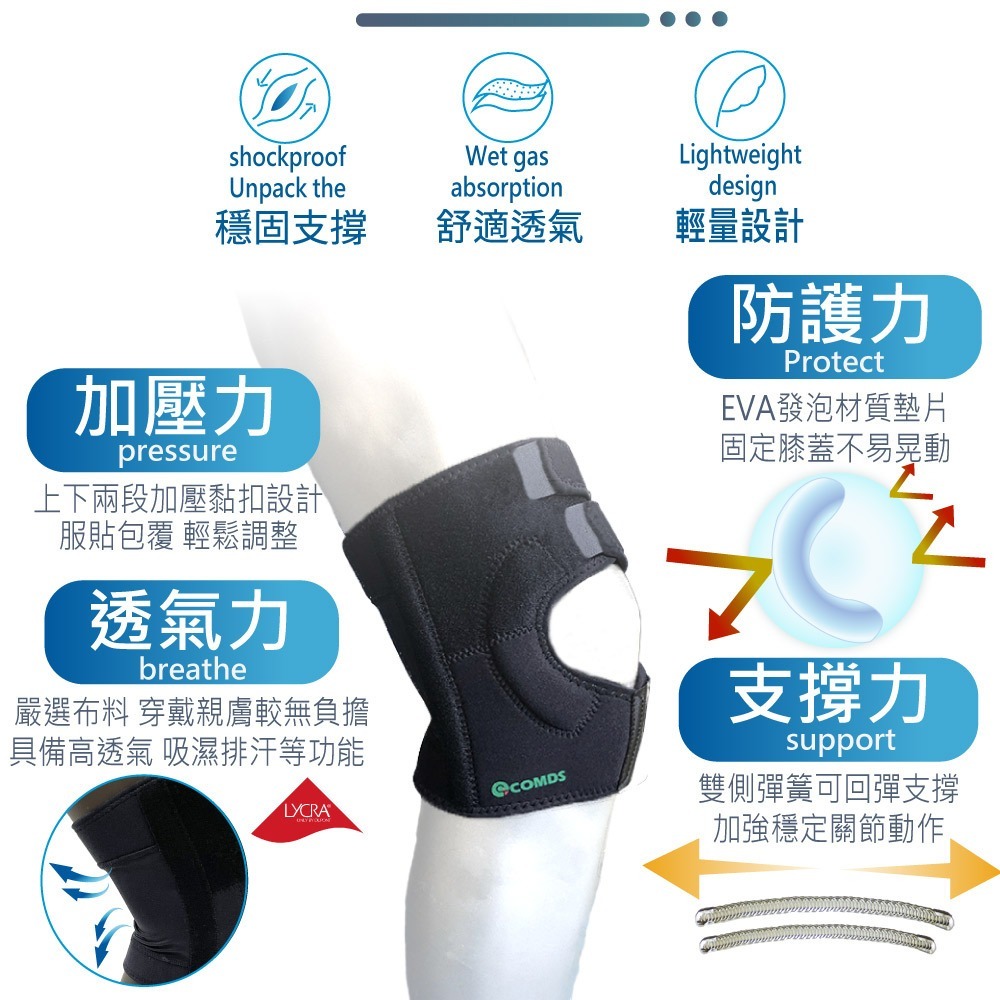 【康得適-COMDS】開放式纖薄護膝 VU-703-細節圖6