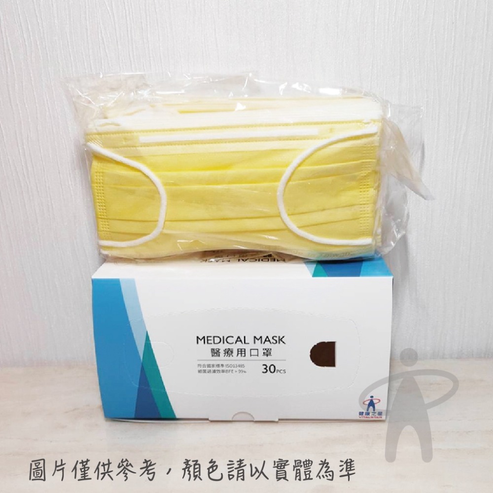 ☆超獨特Ω摺法透氣度提升★健康之星 醫療用口罩30片/盒(多色可選)-規格圖1