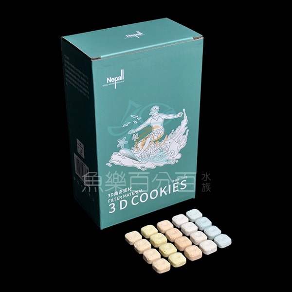～★魚樂百分百水族★～ 諾貝爾Nepall-五色3D奈米陶瓷培菌磚、益菌屋、陶瓷環、淨水濾材 15×15×9/mm-細節圖2