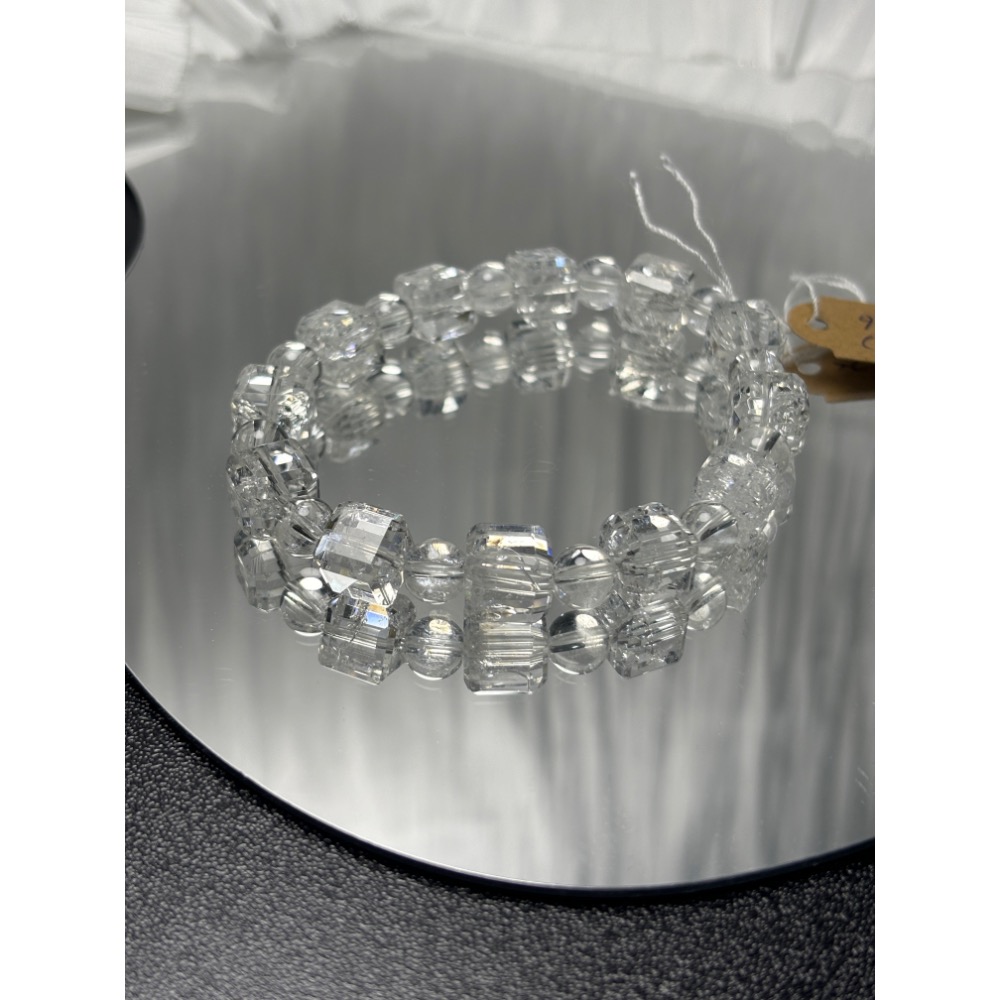 《YUBUY》·現貨·白阿塞方糖手鍊/9mm+/手圍16-細節圖3