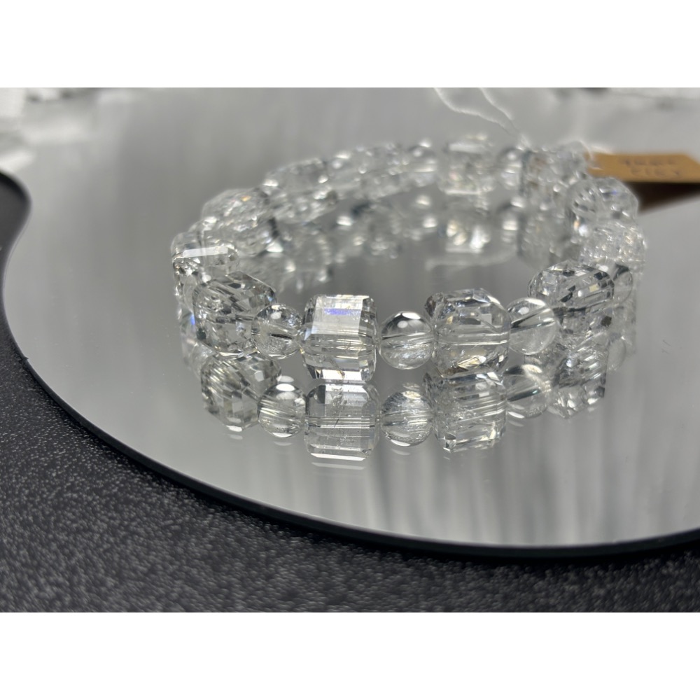 《YUBUY》·現貨·白阿塞方糖手鍊/9mm+/手圍16-細節圖4