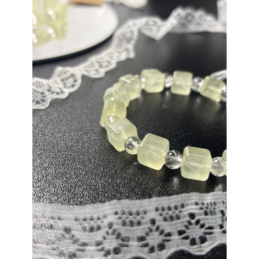 《YUBUY》·現貨·黃水晶方糖手鍊/8mm+/手圍16-細節圖2