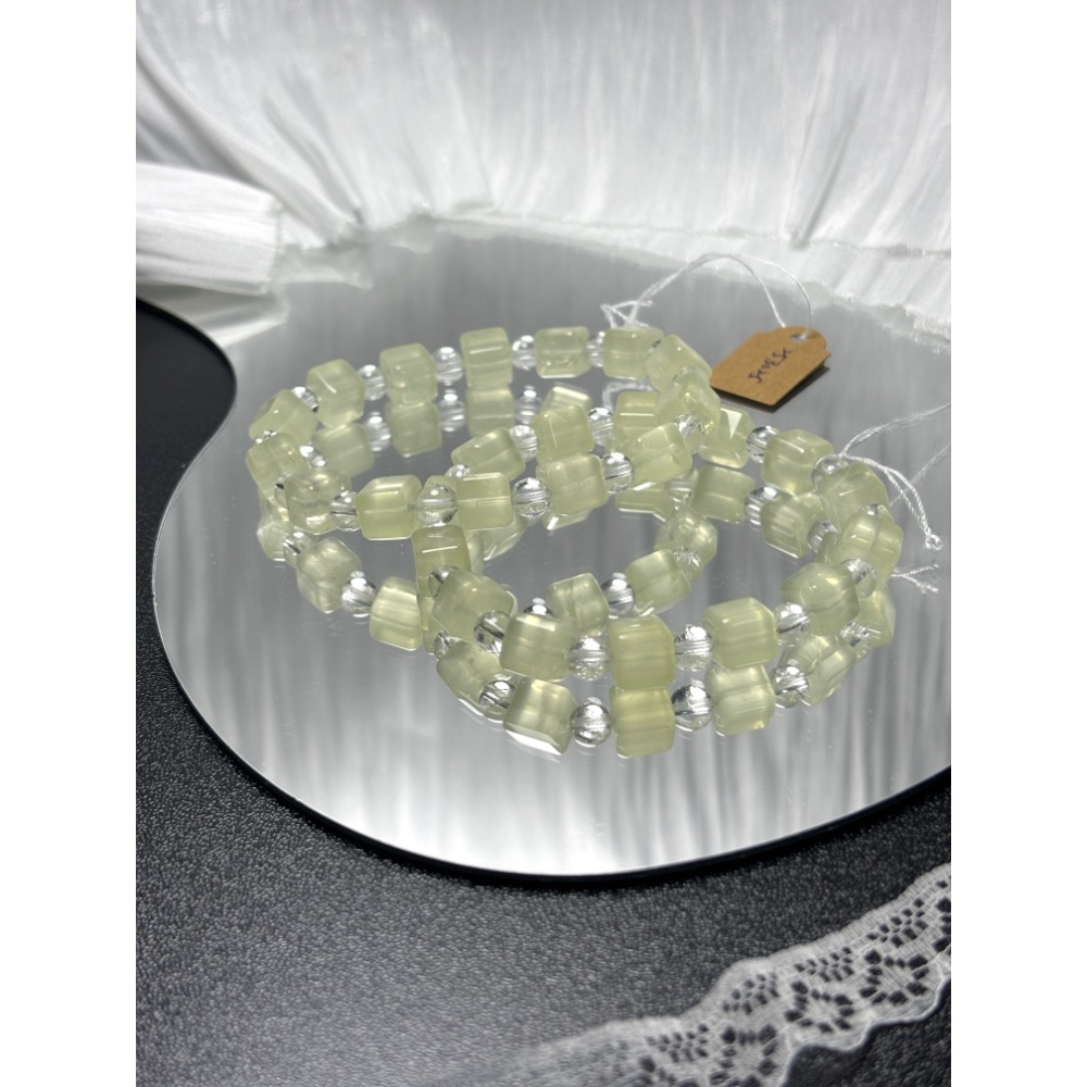 《YUBUY》·現貨·黃水晶方糖手鍊/8mm+/手圍16-細節圖3