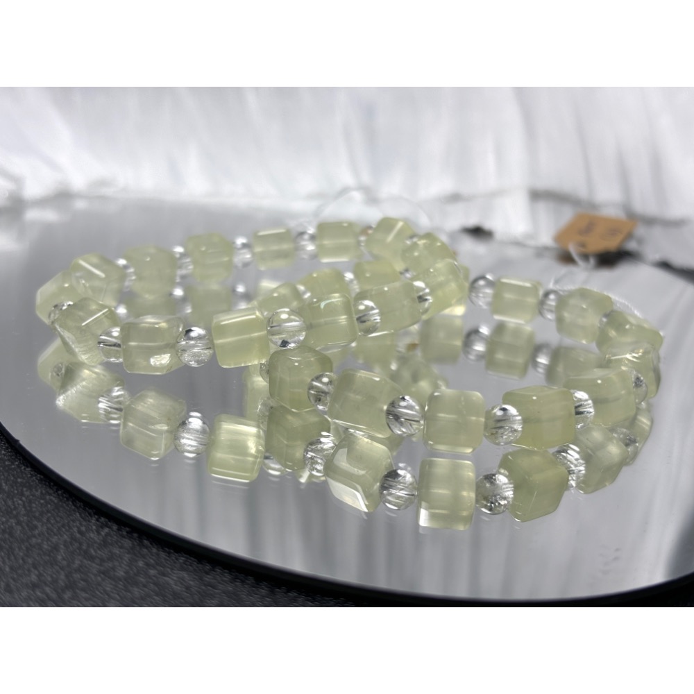 《YUBUY》·現貨·黃水晶方糖手鍊/8mm+/手圍16-細節圖4