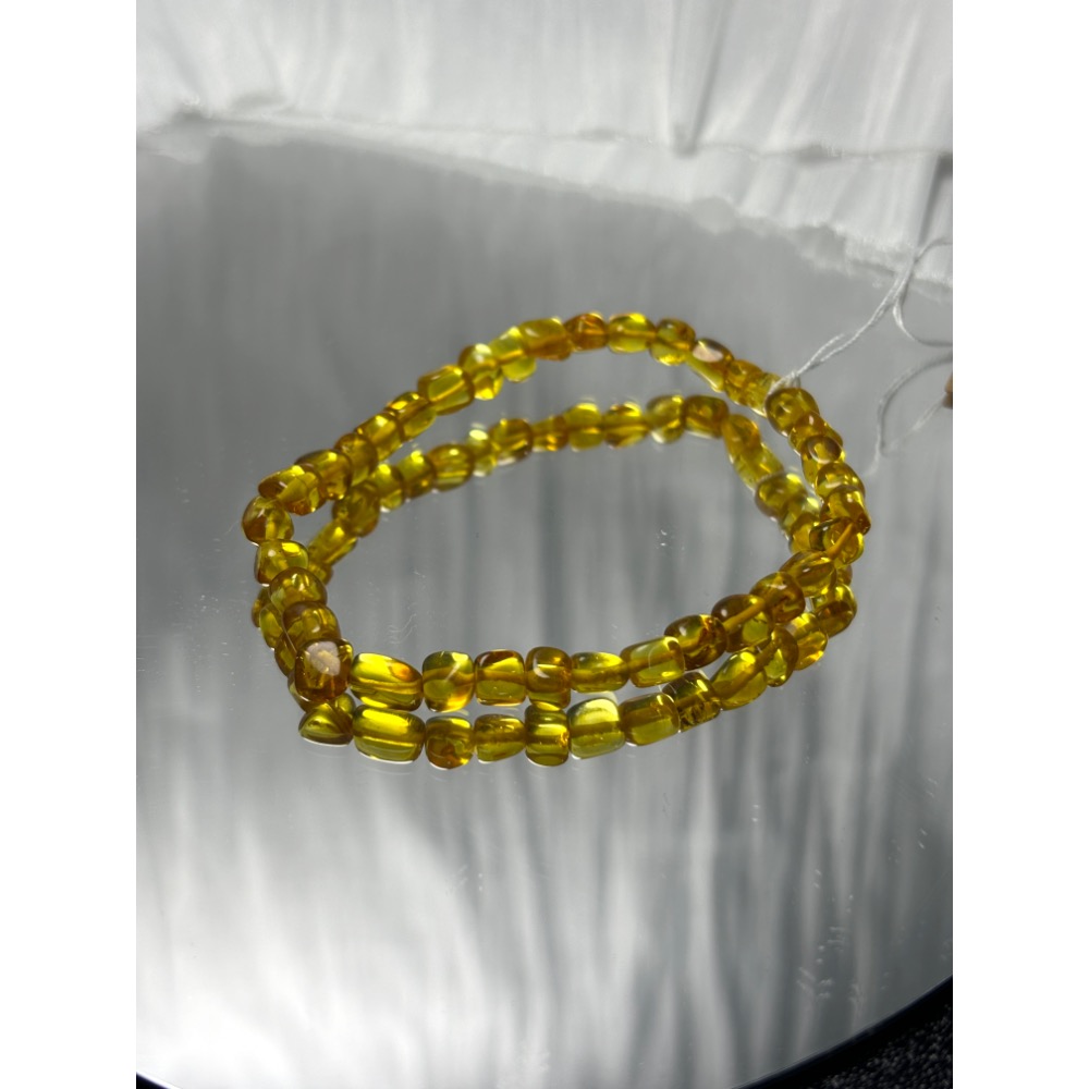 《YUBUY》·現貨·琥珀隨行手鍊/5mm/手圍16-細節圖3