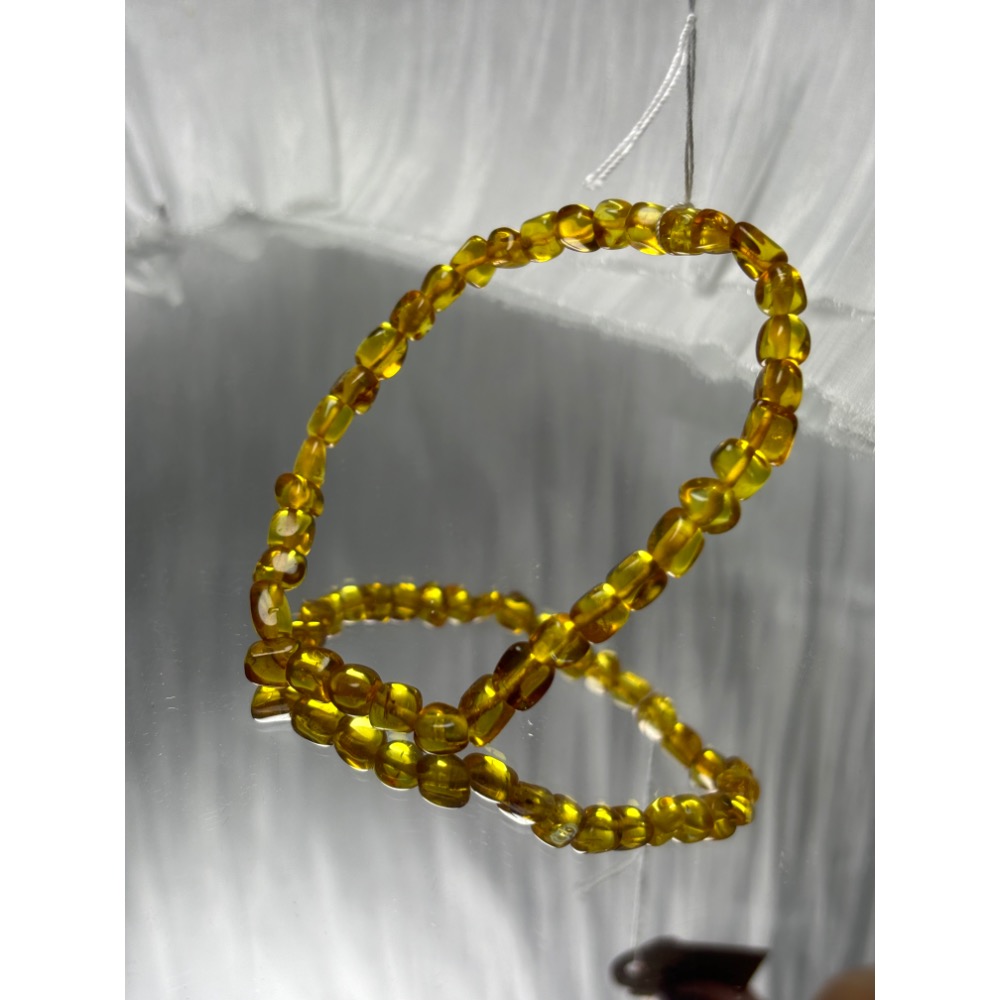 《YUBUY》·現貨·琥珀隨行手鍊/5mm/手圍16-細節圖5