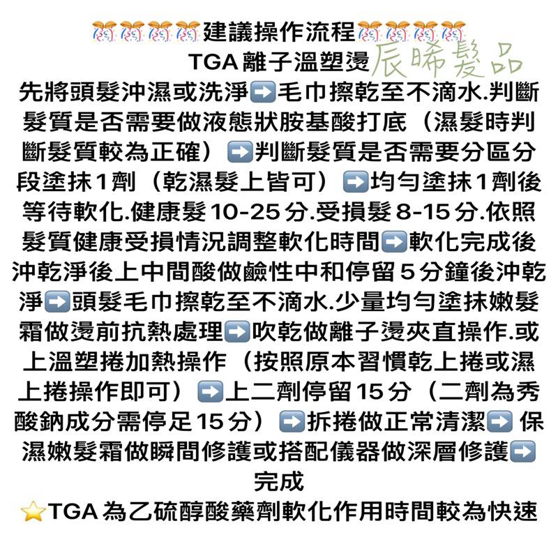 ✝️辰晞髮品✝️ HML TGA 離子溫塑燙 燙髮 熱塑 藥水 美髮 沙龍-細節圖2