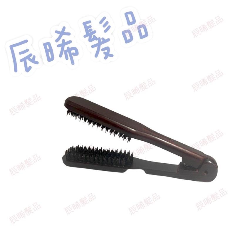 ✝️辰晞髮品✝️ 寬板 正常版 耐熱原木夾梳 木頭材質 離子夾梳 豬鬃 離子夾梳 離子梳 鬃毛梳 輔助梳-細節圖2