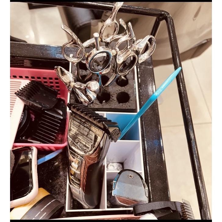 ✝️辰晞髮品✝️剪刀收納盒 剪刀插座 剪刀架 美髮工具剪刀插座萬用架 梳子夾子支架 剪刀保護架插座 收納盒 可放工作車上-細節圖2