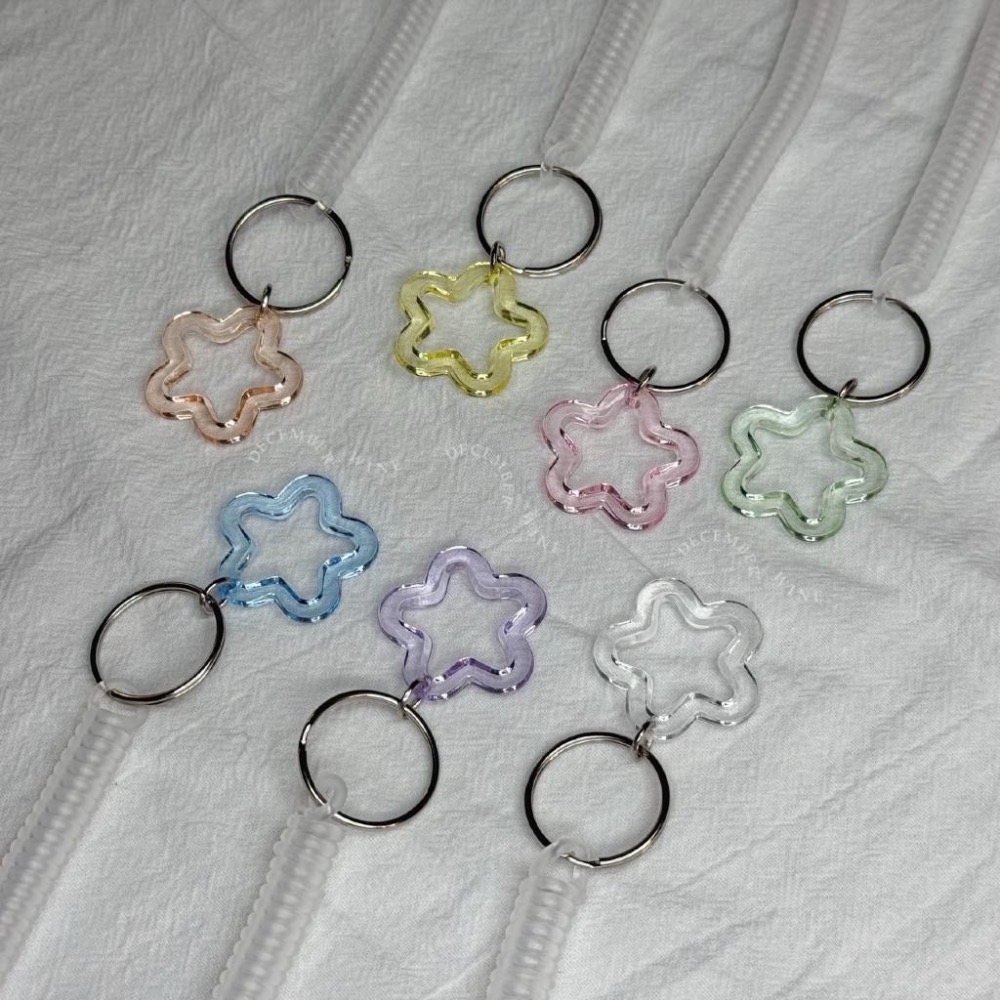 Dec.wine_【追星必備】🌟星星透明壓克力掛飾扣彈簧繩⭐️｜追星娃娃控必收｜可替換吊飾頭｜小卡娃娃配件｜萌系收集神器-細節圖3