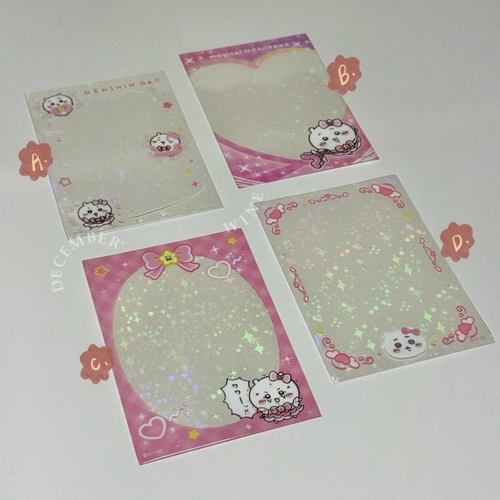 Dec.wine_【吉伊卡哇魔法系列】🇯🇵Chiikawa🐰偶像卡膜 細閃卡膜 悠遊卡套 證件套 烏薩奇 小八 吉伊卡磚-細節圖5