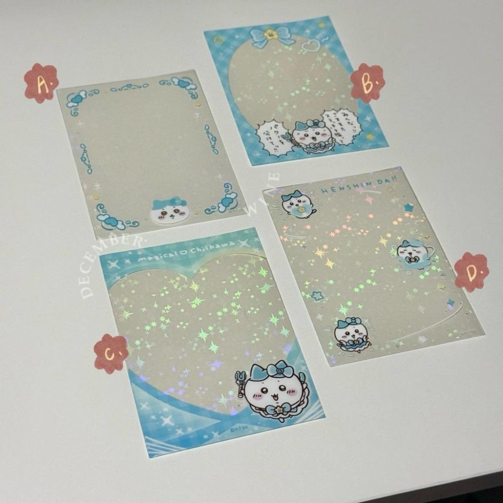 Dec.wine_【吉伊卡哇魔法系列】🇯🇵Chiikawa🐰偶像卡膜 細閃卡膜 悠遊卡套 證件套 烏薩奇 小八 吉伊卡磚-細節圖6