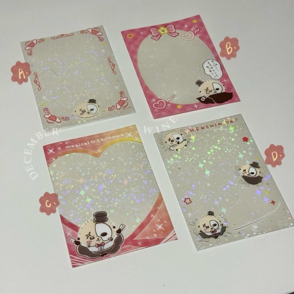 Dec.wine_【吉伊卡哇魔法系列】🇯🇵Chiikawa🐰偶像卡膜 細閃卡膜 悠遊卡套 證件套 烏薩奇 小八 吉伊卡磚-細節圖8
