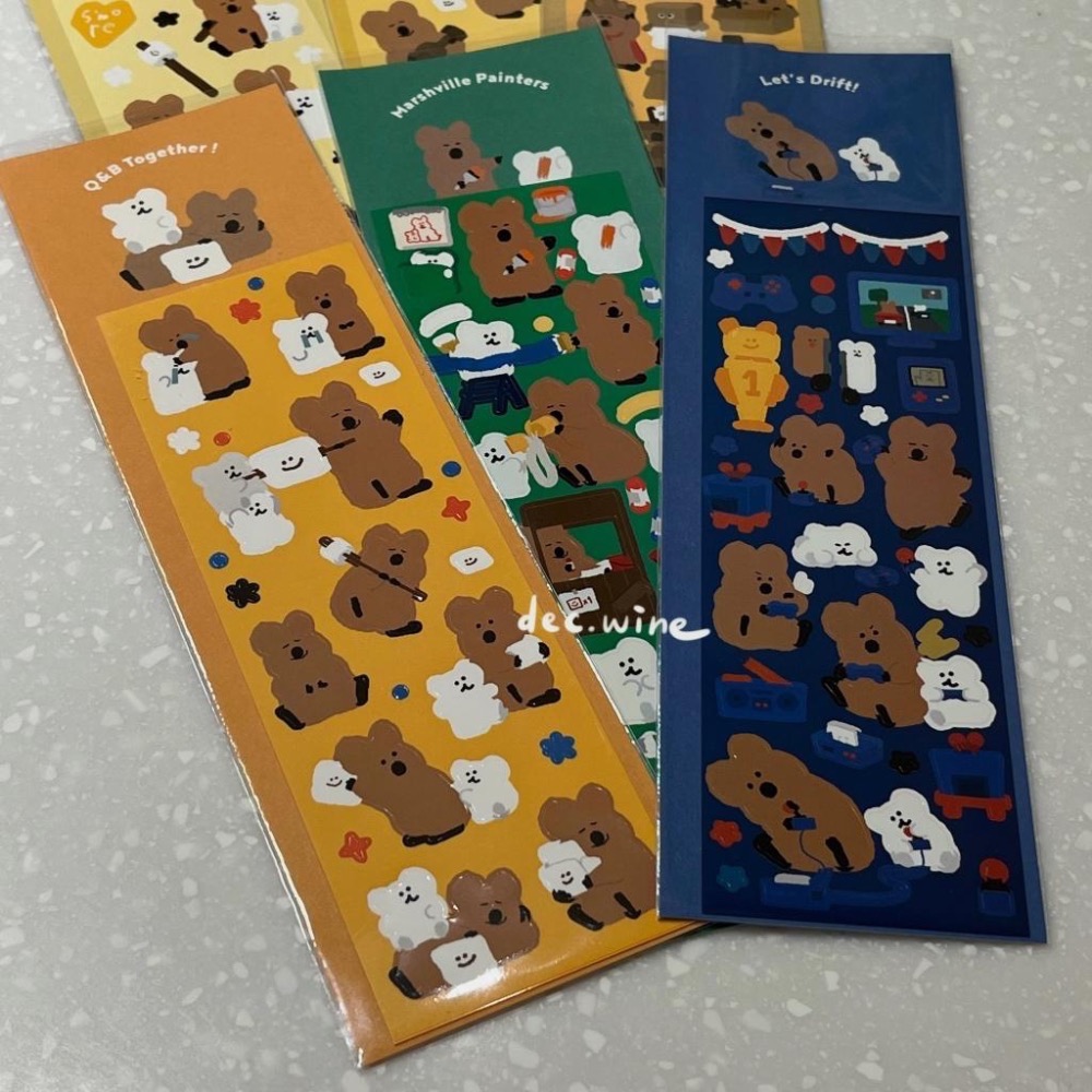 Dec.wine_【現貨韓國文創商品】Dinotaeng Quokka Stickers正版防水貼紙 文創貼紙 手創貼紙-細節圖2