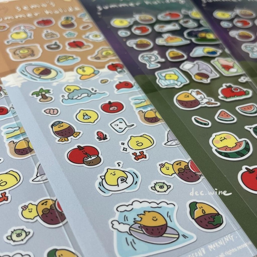 Dec.wine_【現貨韓國文創代購】Second Morning Stickers正版防水貼紙 文創貼紙 手創貼紙-細節圖3