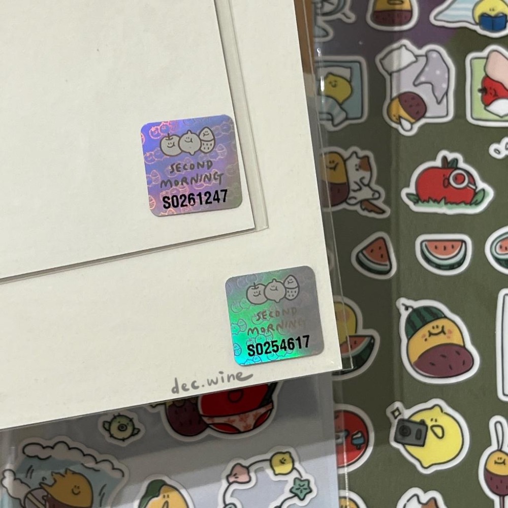 Dec.wine_【現貨韓國文創代購】Second Morning Stickers正版防水貼紙 文創貼紙 手創貼紙-細節圖4