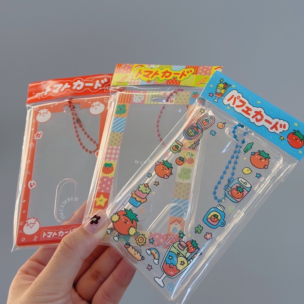 Dec.wine_【泰國代購】pleasenjoyy透明硬殼悠遊卡套🍅｜彈簧繩卡套|偶像卡套gogoro鑰匙卡追星小卡-細節圖2