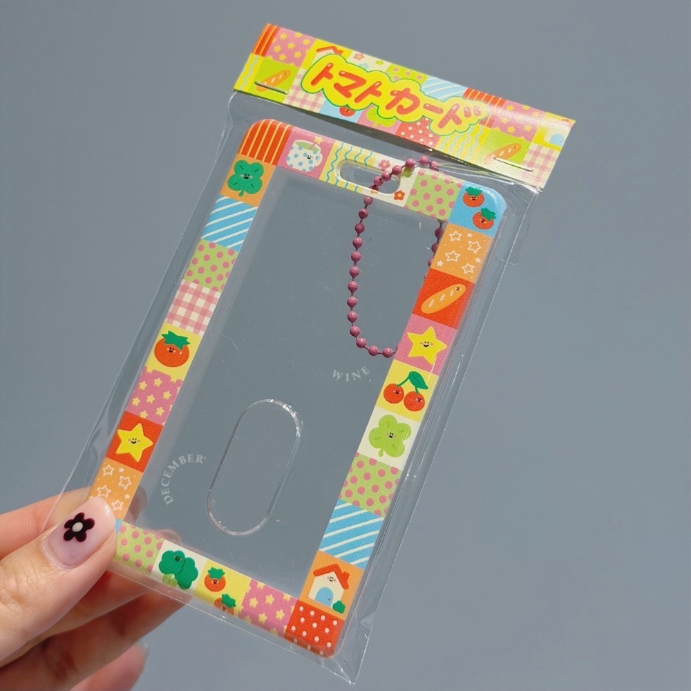 Dec.wine_【泰國代購】pleasenjoyy透明硬殼悠遊卡套🍅｜彈簧繩卡套|偶像卡套gogoro鑰匙卡追星小卡-規格圖3