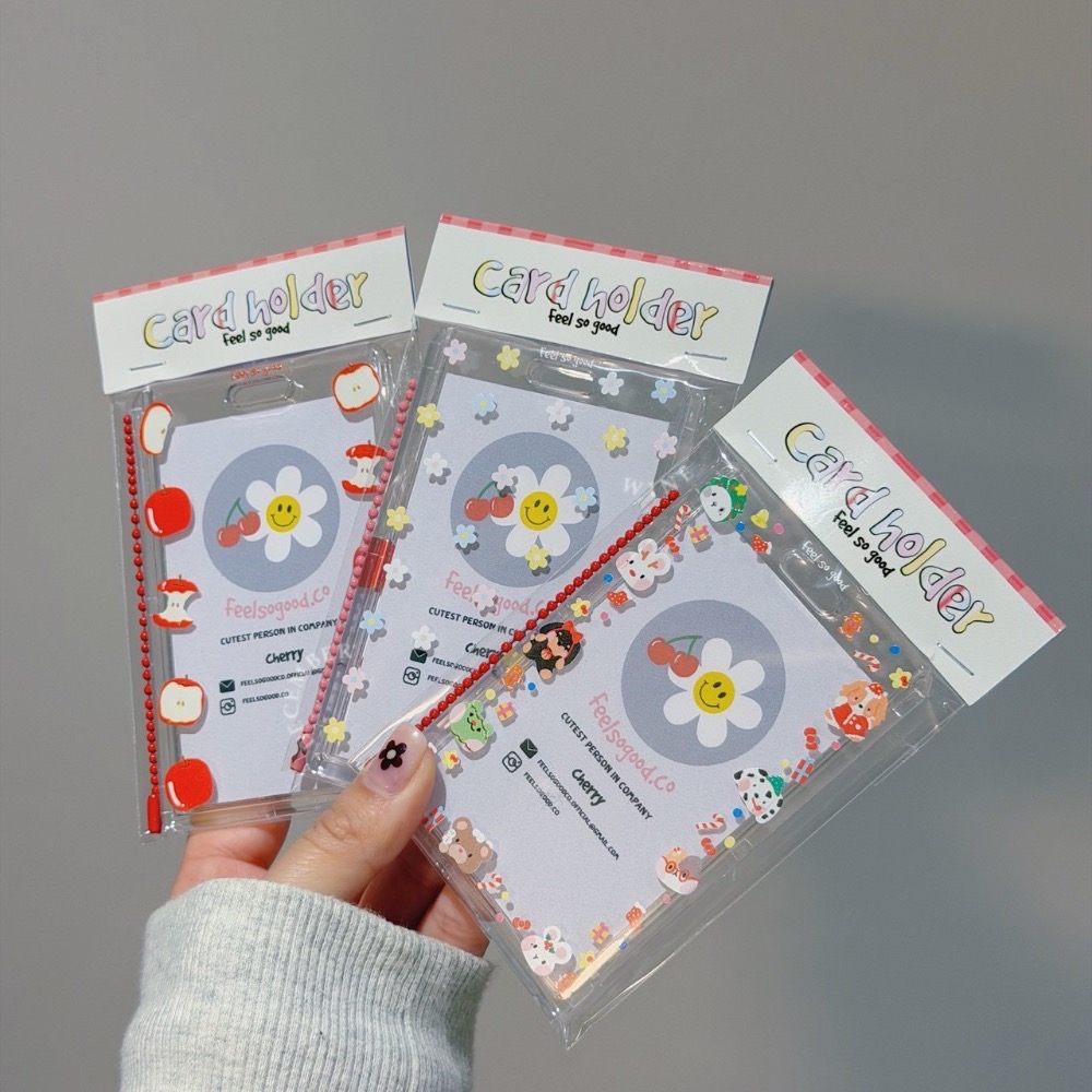 Dec.wine_【泰國代購】feelsogood🌝透明硬殼悠遊卡套｜彈簧繩卡套|偶像卡套gogoro鑰匙卡追星小卡-細節圖2